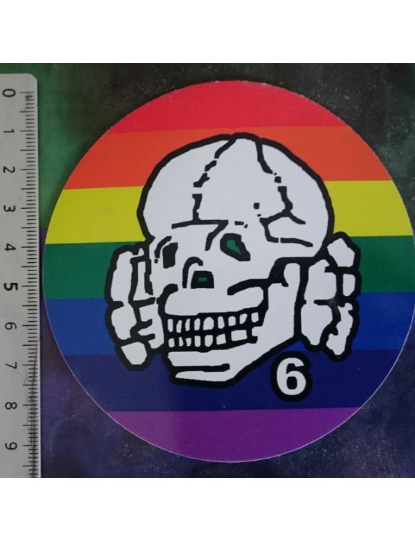 Sticker - Totenkopf6 - Rainbow