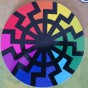 Sticker - BlackSun - Rainbow