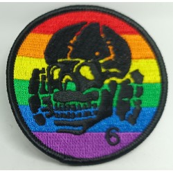 Patch - Rainbow Flag with Totenkopf6